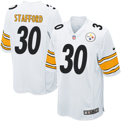 Men's Nike Pittsburgh Steelers #30 Daimion Stafford Game White NFL Jersey