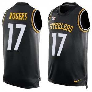 Men's Nike Pittsburgh Steelers #17 Eli Rogers Limited Black Player Name & Number Tank Top NFL Jersey