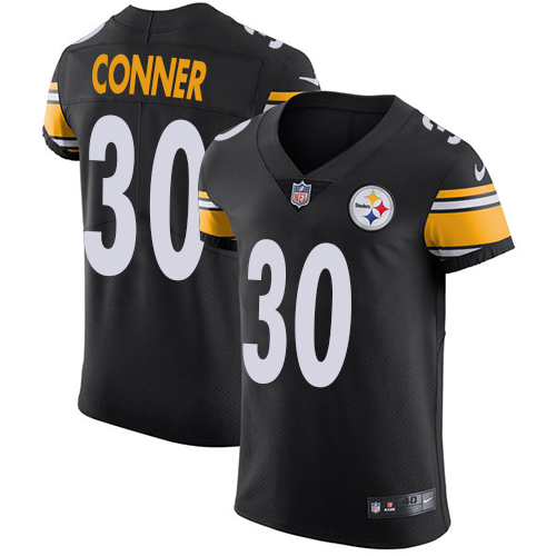 Men's Nike Pittsburgh Steelers #30 James Conner Black Team Color Vapor Untouchable Elite Player NFL Jersey