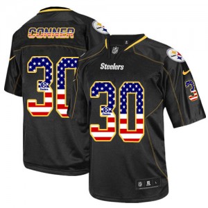 FAONL James Conner # 30 American Rugby Jersey Pittsburgh Steelers Fan Version Jersey Football Sportswear Youth Fitness T-Shirt Embroidery 
