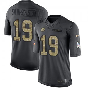 Men's Nike Pittsburgh Steelers #19 JuJu Smith-Schuster Limited Black 2016 Salute to Service NFL Jersey