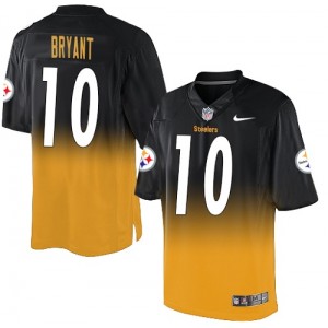 Men's Nike Pittsburgh Steelers #10 Martavis Bryant Elite Black/Gold Fadeaway NFL Jersey