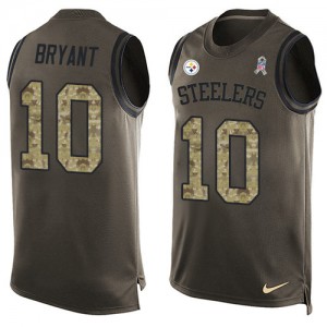 Men's Nike Pittsburgh Steelers #10 Martavis Bryant Limited Green Salute to Service Tank Top NFL Jersey