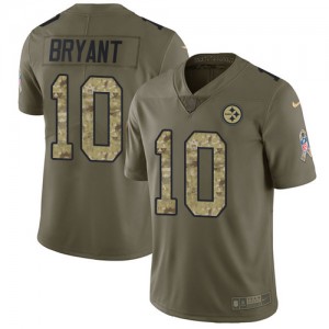 Men's Nike Pittsburgh Steelers #10 Martavis Bryant Limited Olive/Camo 2017 Salute to Service NFL Jersey
