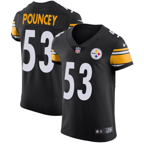 Men's Nike Pittsburgh Steelers #53 Maurkice Pouncey Black Team Color Vapor Untouchable Elite Player NFL Jersey