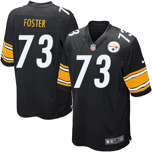 Men's Nike Pittsburgh Steelers #73 Ramon Foster Game Black Team Color NFL Jersey