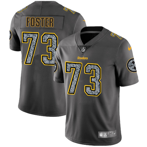 Men's Nike Pittsburgh Steelers #73 Ramon Foster Gray Static Vapor Untouchable Limited NFL Jersey