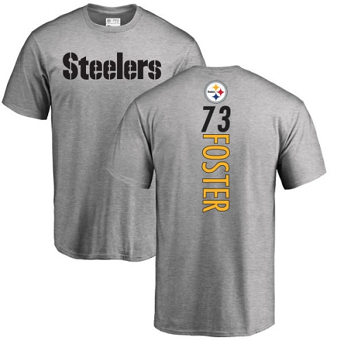 NFL Nike Pittsburgh Steelers #73 Ramon Foster Ash Backer T-Shirt