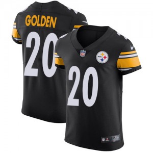 Men's Nike Pittsburgh Steelers #20 Robert Golden Black Team Color Vapor Untouchable Elite Player NFL Jersey