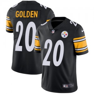 Men's Nike Pittsburgh Steelers #20 Robert Golden Black Team Color Vapor Untouchable Limited Player NFL Jersey