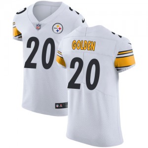 Men's Nike Pittsburgh Steelers #20 Robert Golden White Vapor Untouchable Elite Player NFL Jersey