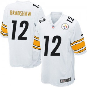 Men's Nike Pittsburgh Steelers #12 Terry Bradshaw Game White NFL Jersey