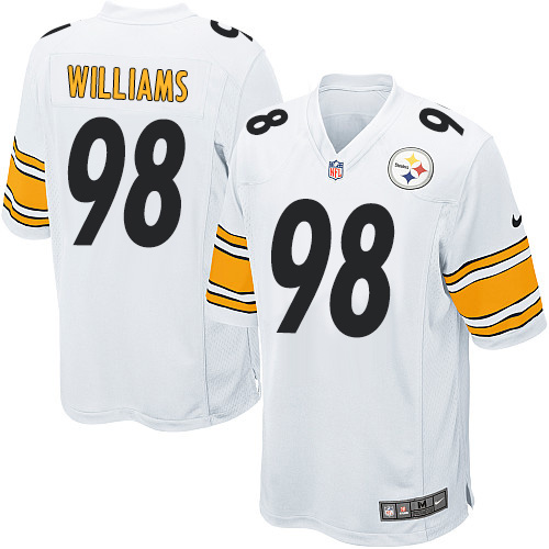 Men's Nike Pittsburgh Steelers #98 Vince Williams Game White NFL Jersey
