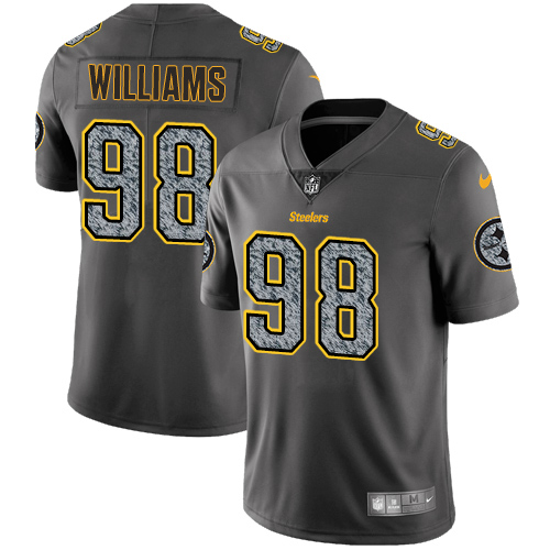 Men's Nike Pittsburgh Steelers #98 Vince Williams Gray Static Vapor Untouchable Limited NFL Jersey
