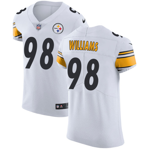 Men's Nike Pittsburgh Steelers #98 Vince Williams White Vapor Untouchable Elite Player NFL Jersey