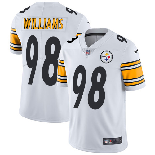 Men's Nike Pittsburgh Steelers #98 Vince Williams White Vapor Untouchable Limited Player NFL Jersey