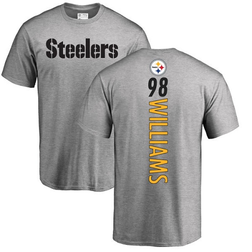 NFL Nike Pittsburgh Steelers #98 Vince Williams Ash Backer T-Shirt
