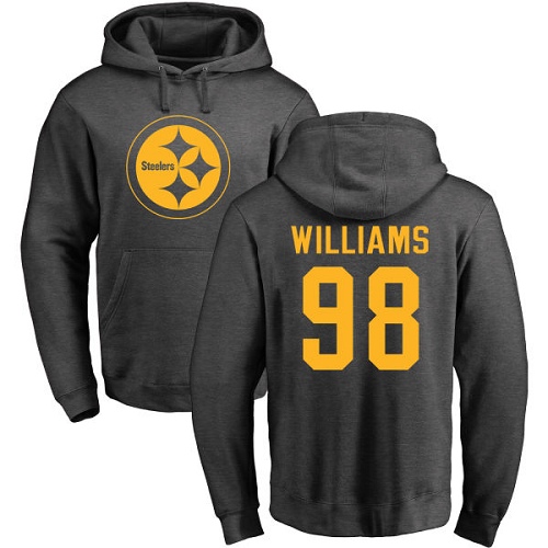 NFL Nike Pittsburgh Steelers #98 Vince Williams Ash One Color Pullover Hoodie
